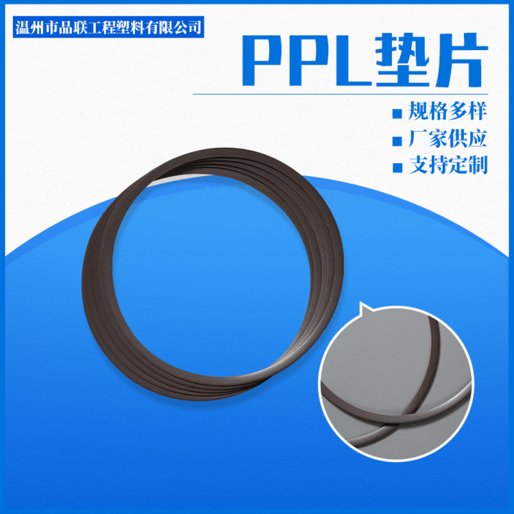 Teflon customized gasket Teflon PPL high temperature insulated PTFE seal ring
